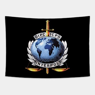 INTERPOL International Police Unit Seal Tapestry