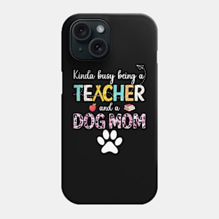 Leopard kinda being a teacher and dog mom Phone Case