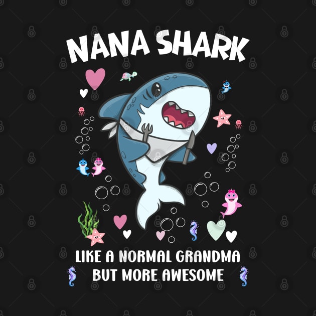 Nana shark Like a Grandma Only More Awesome Mother's Day Nana by Emouran