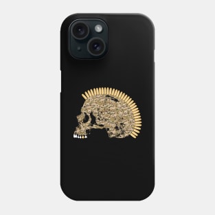 Bullet Mohawk Skull in MultiCam Phone Case