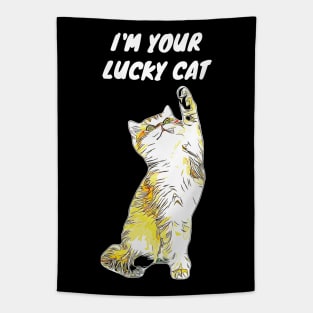 Lucky Cat Maneki Neko Tapestry