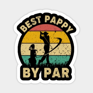 Vintage Best Pappy By Par Funny Golfing Golf Player Gift Magnet