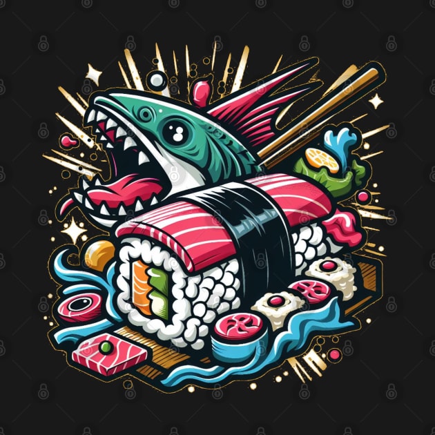 Sushi Shark! Funny Sushi Lover by CP6Design