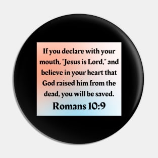 Bible Verse Romans 10:9 Pin