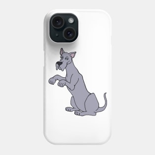 Gray Begging Great Dane Dog Phone Case