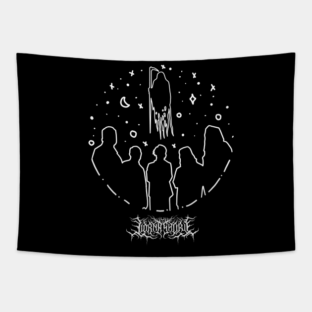 Lorna Shore Line Art Tattoo Simple BNW Tapestry by Raywolf