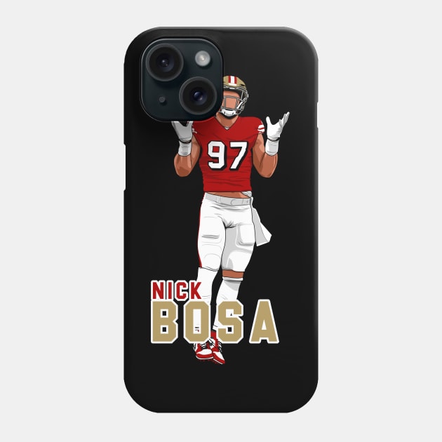 Nick Bosa Phone Case by origin illustrations