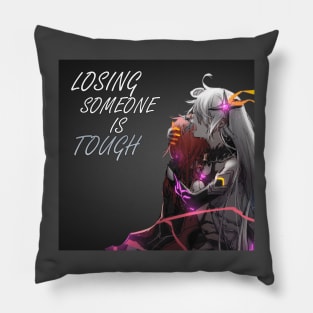 Sad anime design of losing someone kiana honkai impact 3rd Pillow