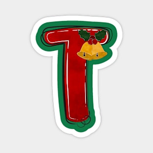 Letter T - Christmas Letter Magnet