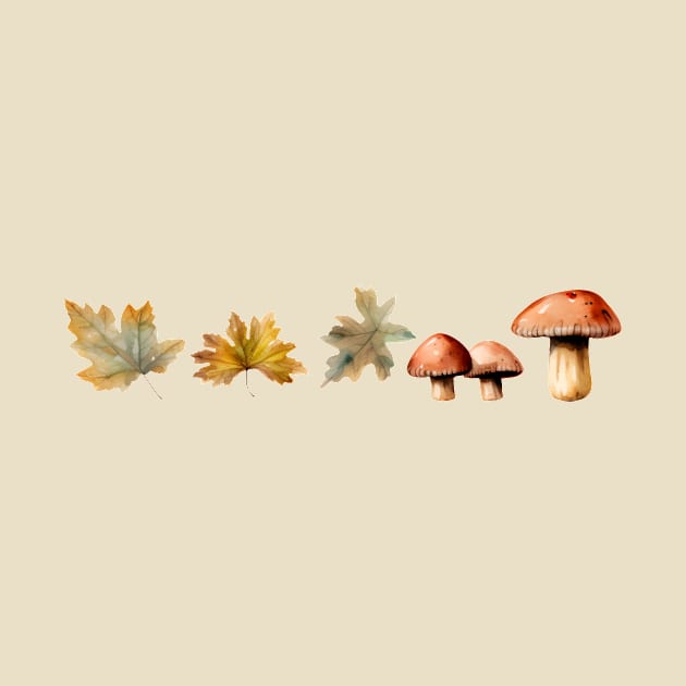 The mushrooms are growing in the forest, a sign of the changing seasons. by YoulStyle