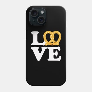 I Love Pretzels for Pretzel Day Funny Office Shirt Phone Case