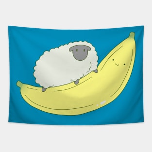 Sheep and Giant Banana Tapestry