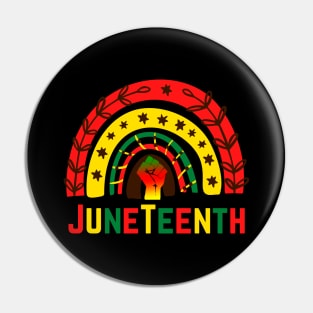 Boho Rainbow Fist Juneteenth, Cute African American Pride Gift Pin