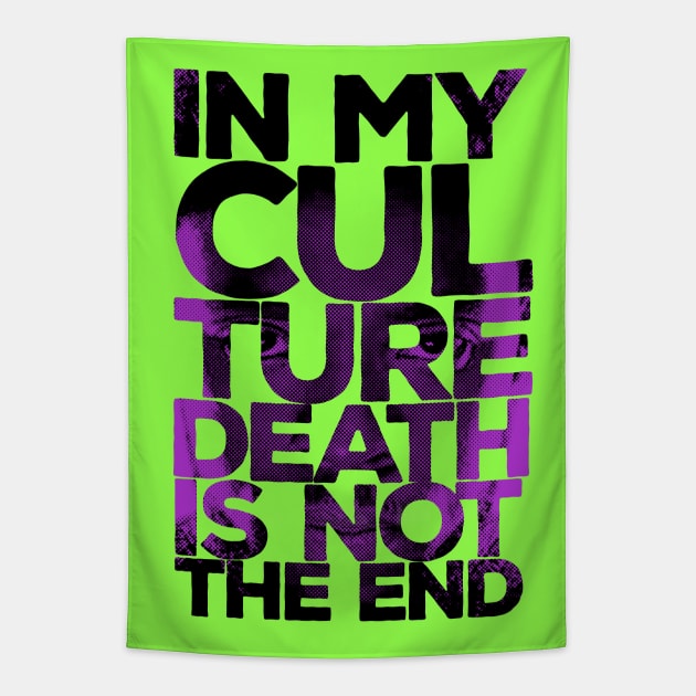 In my culture death is not the end Chadwick Boseman Tribute Tapestry by gastaocared