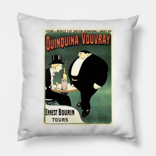 QUINQUINA VOUVRAY French Liquor Aperitif Wine Vintage Advert Pillow