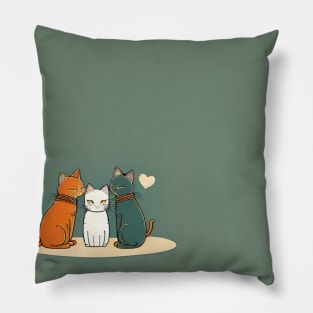 Flirty cats Pillow