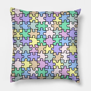 Jigsaw puzzle pastel colours Pillow