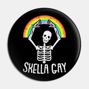 Gay Skeleton Halloween Costume  Skull LGBT-Q Pin