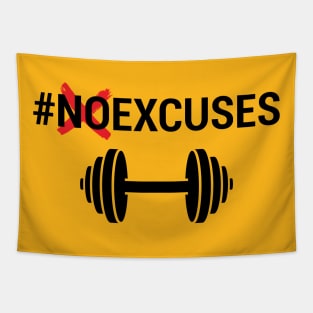 NO EXCUSE GYM FUNNY Tapestry