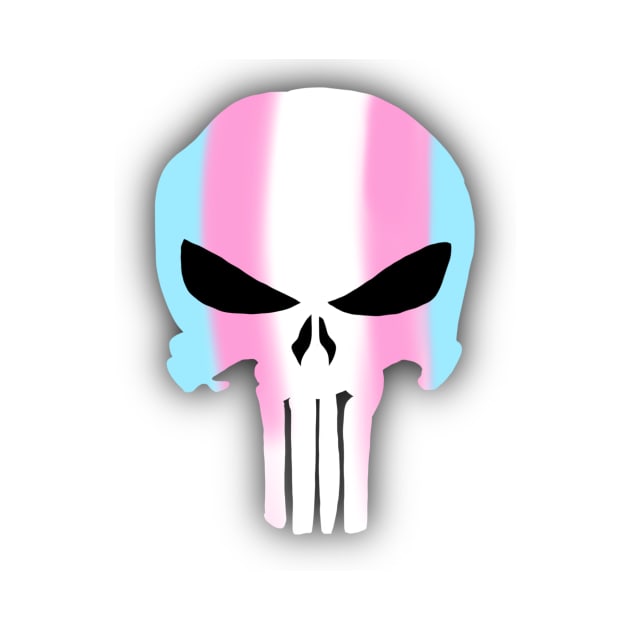 Trans Pride Skull by JamieWetzel