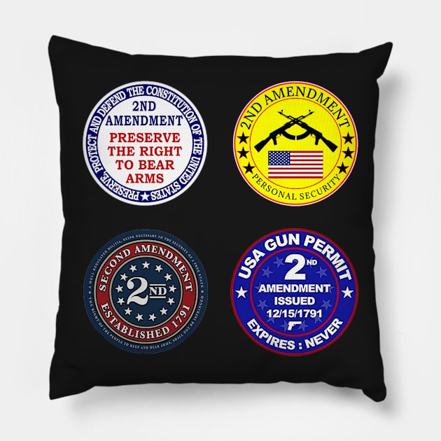 2nd Amendment Stickers Pillow by  The best hard hat stickers 