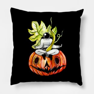 Astronaut meditating on a pumpkin Pillow