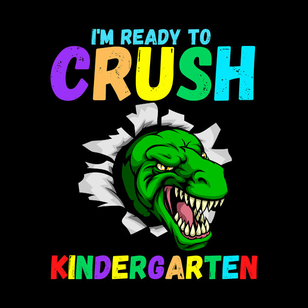 Kindergarten shirt boy I'm Ready To Crush Kindergarten T Rex Dino Holding Pencil T-Shirt Back to school shirt for boy by divawaddle