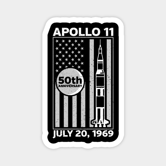 Apollo 11 Commemorative Moon Landing 50th Anniversary Magnet by RadStar