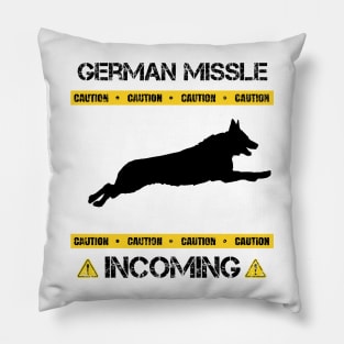 German Missle Incoming IPO Schutzhund K9 Pillow