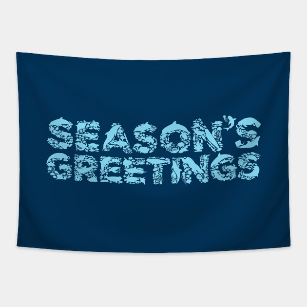 SEAson's Greetings Tapestry by Peppermint Narwhal