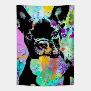 French Bulldog Lover Paint Spatter Art Unique Gift Tee Frenchie Tapestry