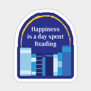 Happiness is a Day Spent Reading | Blue | Royal Magnet