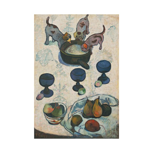 Still Life with Three Puppies by Paul Gauguin by Classic Art Stall