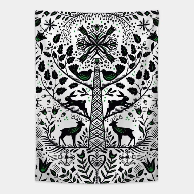 Lithuanian Minimalistic folk pattern Tapestry by RenattaZare