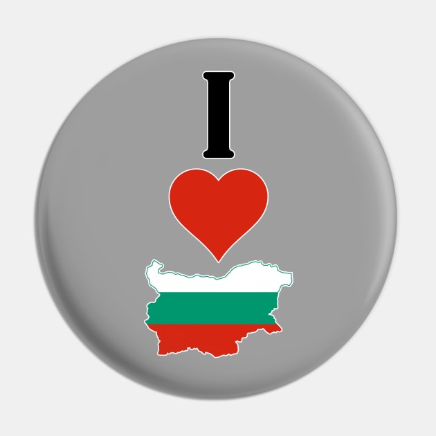 I Love Bulgaria Vertical I Heart Country Flag Map Pin by Sports Stars ⭐⭐⭐⭐⭐