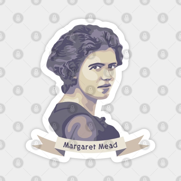 Margaret Mead Portrait Magnet by Slightly Unhinged