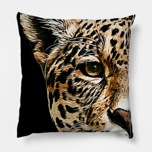 Protect Jaguars #1Black Background Pillow