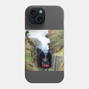 Steam Locomotive Leaving a Mountain Tunnel Phone Case