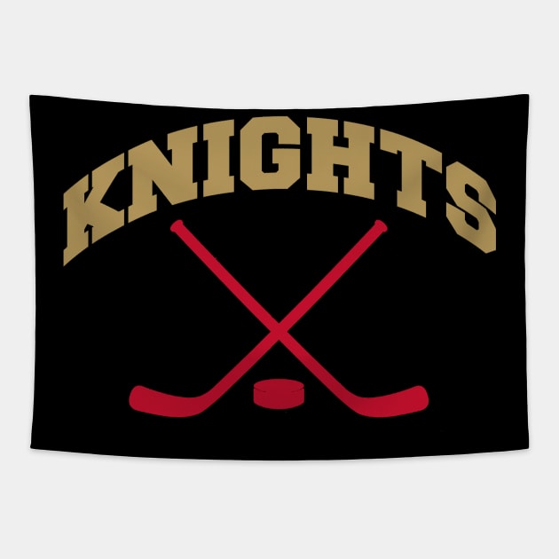 Golden Knights Hockey Small Logo Tapestry by CovpaTees