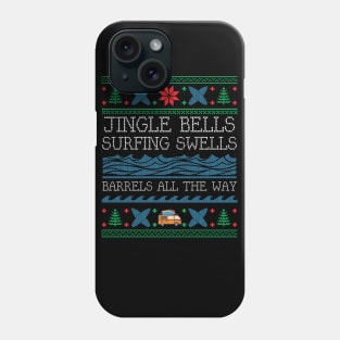 Funny Christmas Surfing Surf Board Ugly Christmas Xmas Phone Case