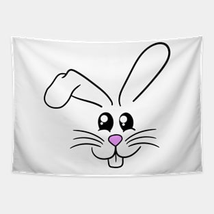 Laughing bunny face Tapestry