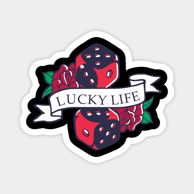 Lucky Life Badge Magnet by Imaginariux