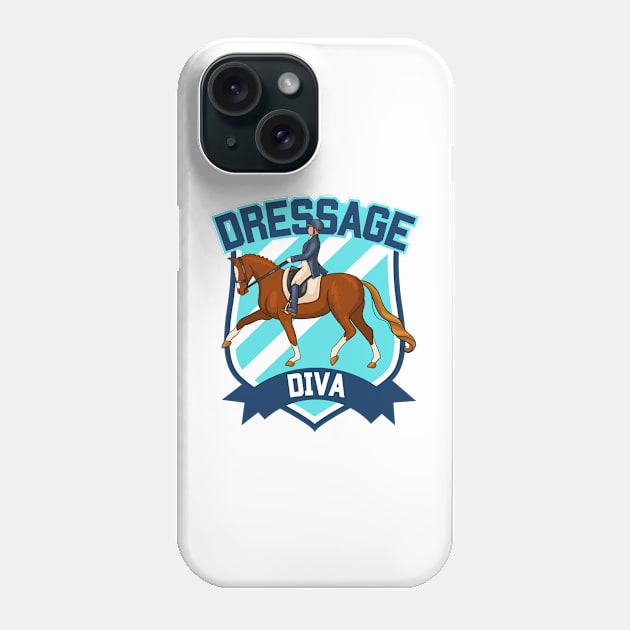Dressage Diva Teal and Orange Phone Case by Heart Horse
