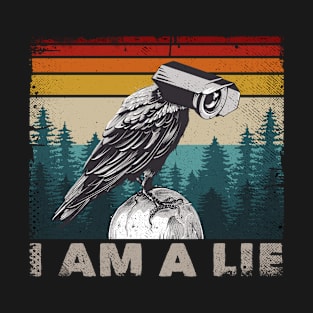 Birds Not Real Merch Bird Meme Surveillance I Am A Lie T-Shirt