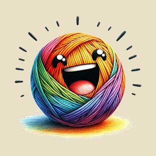 Crochet Chuckles: The Laughing Yarn Ball! T-Shirt