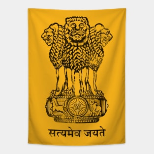 India / Vintage Look Flag Design Tapestry