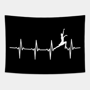 Figure Skate Heartbeat Gift For Figure Skaters Tapestry