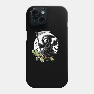 Grim reaper ride turtle Phone Case