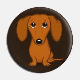 Cute Cartoon Dachshund | Funny Wiener Dog Pin