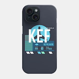 Reykjavik (KEF) Airport // Sunset Baggage Tag Phone Case